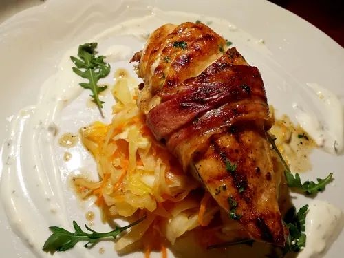 Chicken breast in a bacon pocket